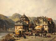 unknow artist European city landscape, street landsacpe, construction, frontstore, building and architecture. 268 Germany oil painting reproduction